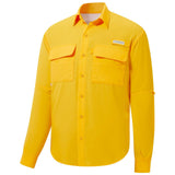 Men's UPF 50+ Long Sleeve Fishing Button Down Shirt FS21M NEW COLOR - Bassdash