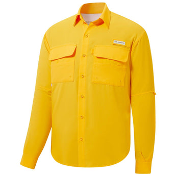 Men's UPF 50+ Long Sleeve Fishing Button Down Shirt FS21M NEW COLOR - Bassdash