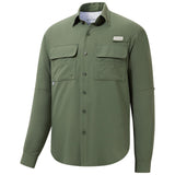 Men's UPF 50+ Long Sleeve Fishing Button Down Shirt FS21M NEW COLOR - Bassdash