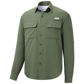 Men's UPF 50+ Long Sleeve Fishing Button Down Shirt FS21M NEW COLOR - Bassdash