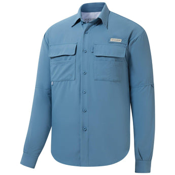 Men's UPF 50+ Long Sleeve Fishing Button Down Shirt FS21M NEW COLOR - Bassdash