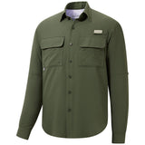Men's UPF 50+ Long Sleeve Fishing Button Down Shirt FS21M NEW COLOR - Bassdash