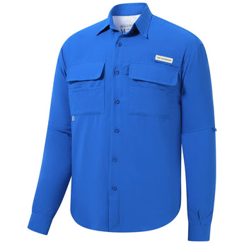 Men's UPF 50+ Long Sleeve Fishing Button Down Shirt FS21M NEW COLOR - Bassdash