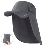 Bassdash Foldable UPF 50+ Fishing Hats with Removable Neck Flap FH12 - Bassdash