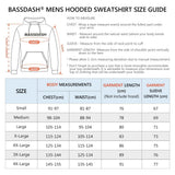 BASSDASH Men’s Cotton LS Hoodie - Bassdash