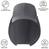 Bassdash Foldable UPF 50+ Fishing Hats with Removable Neck Flap FH12 - Bassdash