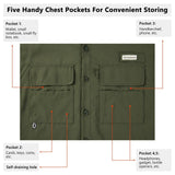 Men's UPF 50+ Long Sleeve Fishing Button Down Shirt FS21M NEW COLOR - Bassdash