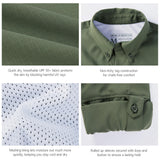 Men's UPF 50+ Long Sleeve Fishing Button Down Shirt FS21M NEW COLOR - Bassdash