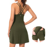 Women's UPF 50+ Tennis Dress with shorts LB06W - Bassdash