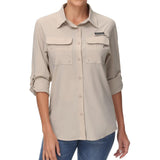 Women's UPF 50+ Long Sleeve Button Down Shirt FS21W - Bassdash