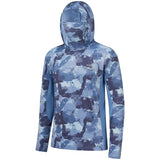 Men's UPF 50+ Camo Fishing Hoodie Shirts with Face Cover FS25M - Bassdash