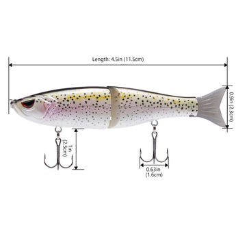 SwimShad Glide Baits Single-Jointed Hard Fishing Lure - Bassdash