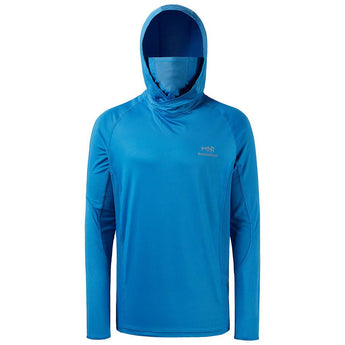 Men’s UPF 50+ Long Sleeve Fishing Hoodie with UV Neck Gaiter FS06M - Bassdash #color_malibu-blue