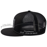Unisex Flat Brim Trucker Cap - Black Fish Flag3 - Bassdash