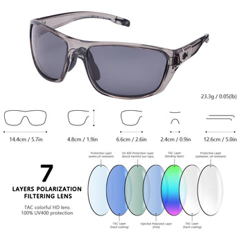 Unisex V03 Polarized Fishing Sunglasses UV400 - Bassdash