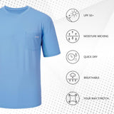 Men's UPF 50+ Short Sleeve Pocket T-Shirt FS26M - Bassdash