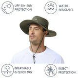 UPF 50+ Mosquito Sun Hat with Neck Flap - Bassdash