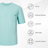 Men's UPF 50+ Short Sleeve Pocket T-Shirt FS26M - Bassdash