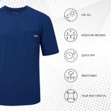 Men's UPF 50+ Short Sleeve Pocket T-Shirt FS26M - Bassdash