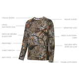 Men's UPF 50+ Camo Long Sleeve Hunting Shirt FS13M - Bassdash