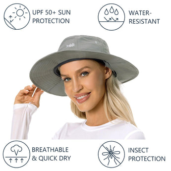 UPF 50+ Mosquito Sun Hat with Neck Flap - Bassdash