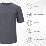 Men's UPF 50+ Short Sleeve Pocket T-Shirt FS26M - Bassdash