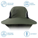 Unisex UPF 50+ Water Resistant Sun Hat with Neck Flap FH06 - Bassdash