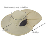 Unisex UPF 50+ Water Resistant Sun Hat with Neck Flap FH06 - Bassdash