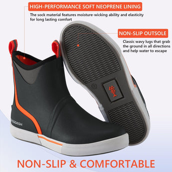 Men's 6 inch Waterproof Deck Boots - Bassdash
#color_black