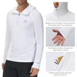 Men's UPF 50+ 1/4 Zipper Fishing hoodie Shirts FS24M - Bassdash