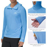 Men's UPF 50+ 1/4 Zipper Fishing hoodie Shirts FS24M - Bassdash