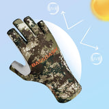 Men's Altimate UPF 50+ Sun Protection Fingerless Fishing Gloves - Bassdash