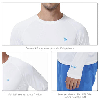 LIGHTBARE Men's UPF 50+ Raglan LS T-Shirt - Bassdash