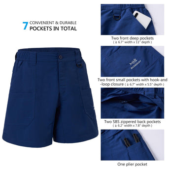 Men's 8in Quick Dry Water Resistant UPF 50+ Shorts - Bassdash