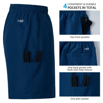 Men's 8in Quick Dry UPF 50+ Water Shorts FP04M - Bassdash