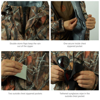 Men's Walker Breathable Waterproof Hunting Fishing Jacket - Bassdash #color_autumn-forest