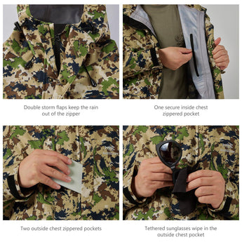 Men's Walker Breathable Waterproof Hunting Fishing Jacket - Bassdash #color_highland