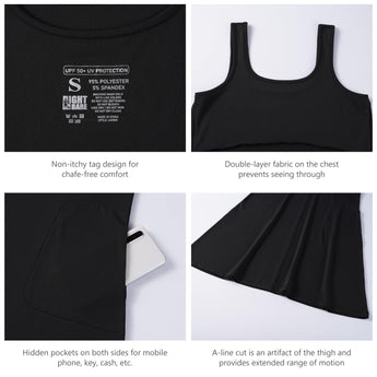 Lightbare Women's UPF 50+ Tank Dress LB03W - Bassdash