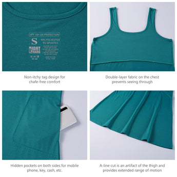 Lightbare Women's UPF 50+ Tank Dress LB03W - Bassdash