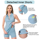 Women's UPF 50+ Polo Tennis Dress LB07W - Bassdash
