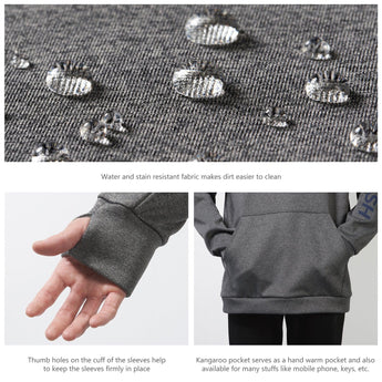 Men’s Fleece Hoodie with Neck Gaiter FS18M - Bassdash