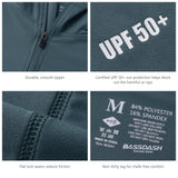 Men's UPF 50+ 1/4 Zipper Fishing hoodie Shirts FS24M - Bassdash