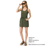 Women's UPF 50+ Tank Dress with Drawstring Waist LB08W - Bassdash