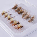 12pcs Barbed Dry Flies for Trout Fishing - Bassdash
