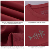 Red performance fishing shirts 