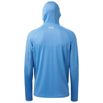 Men’s UPF 50+ Long Sleeve Fishing Hoodie with UV Neck Gaiter FS06M - Bassdash #color_carolina