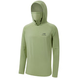 Men’s UPF 50+ Long Sleeve Fishing Hoodie with UV Neck Gaiter FS06M - Bassdash #color_lint
