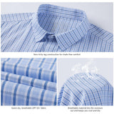 Men's UPF 50+ Plaid Short Sleeve Button Down Shirt - Bassdash
