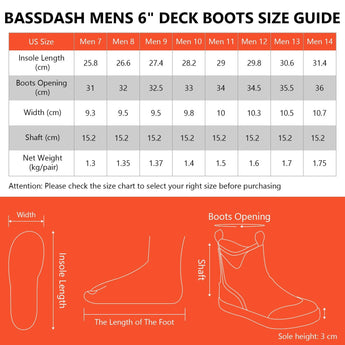 Men's 6 inch Waterproof Deck Boots - Bassdash