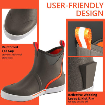 Men's 6 inch Waterproof Deck Boots - Bassdash